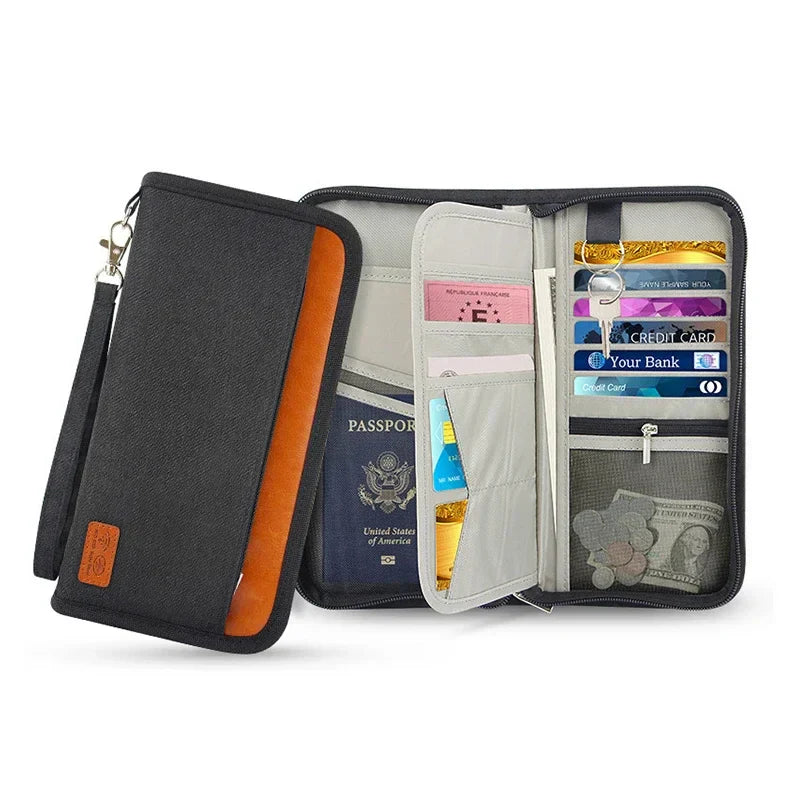 Travel Wallet Family Passport Holder ID Card Case Document Bag Organizer Travel Accessories Multifunction Purse Cardholder 2024