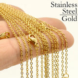 100 Pieces Stainless Steel Necklace for Women Men