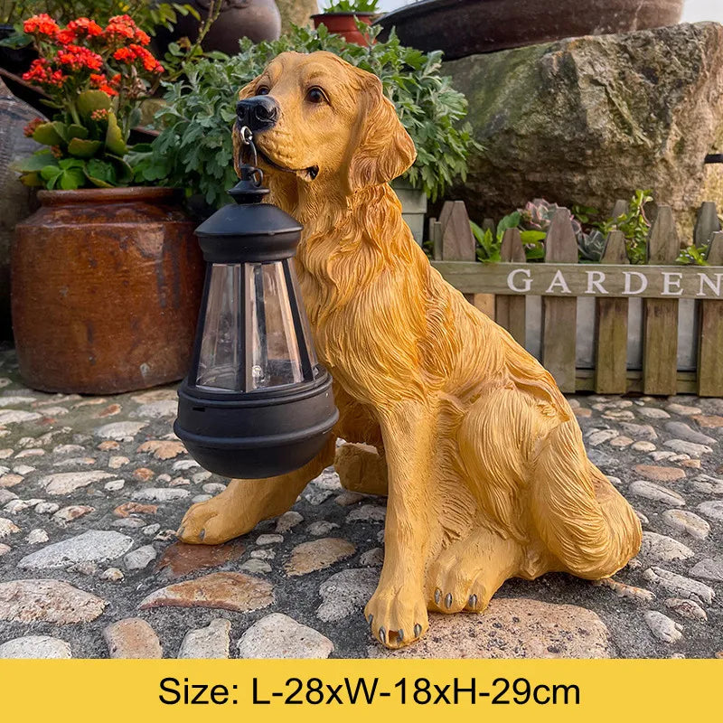 Solar Simulation Animal Light Outdoor Waterproof Resin Dog