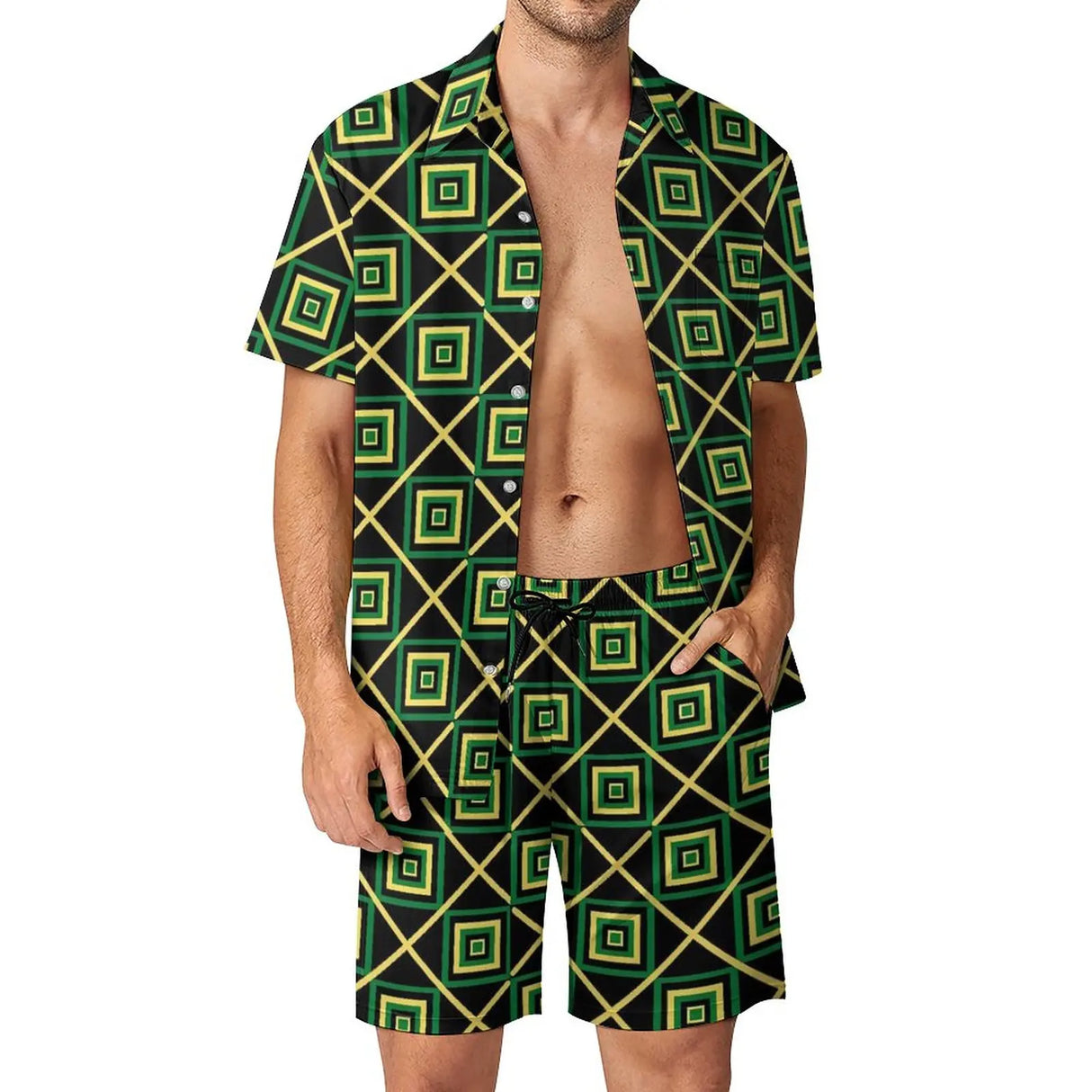 Jamaican Flag Men Sets Jamaica Cushion Aesthetic Casual