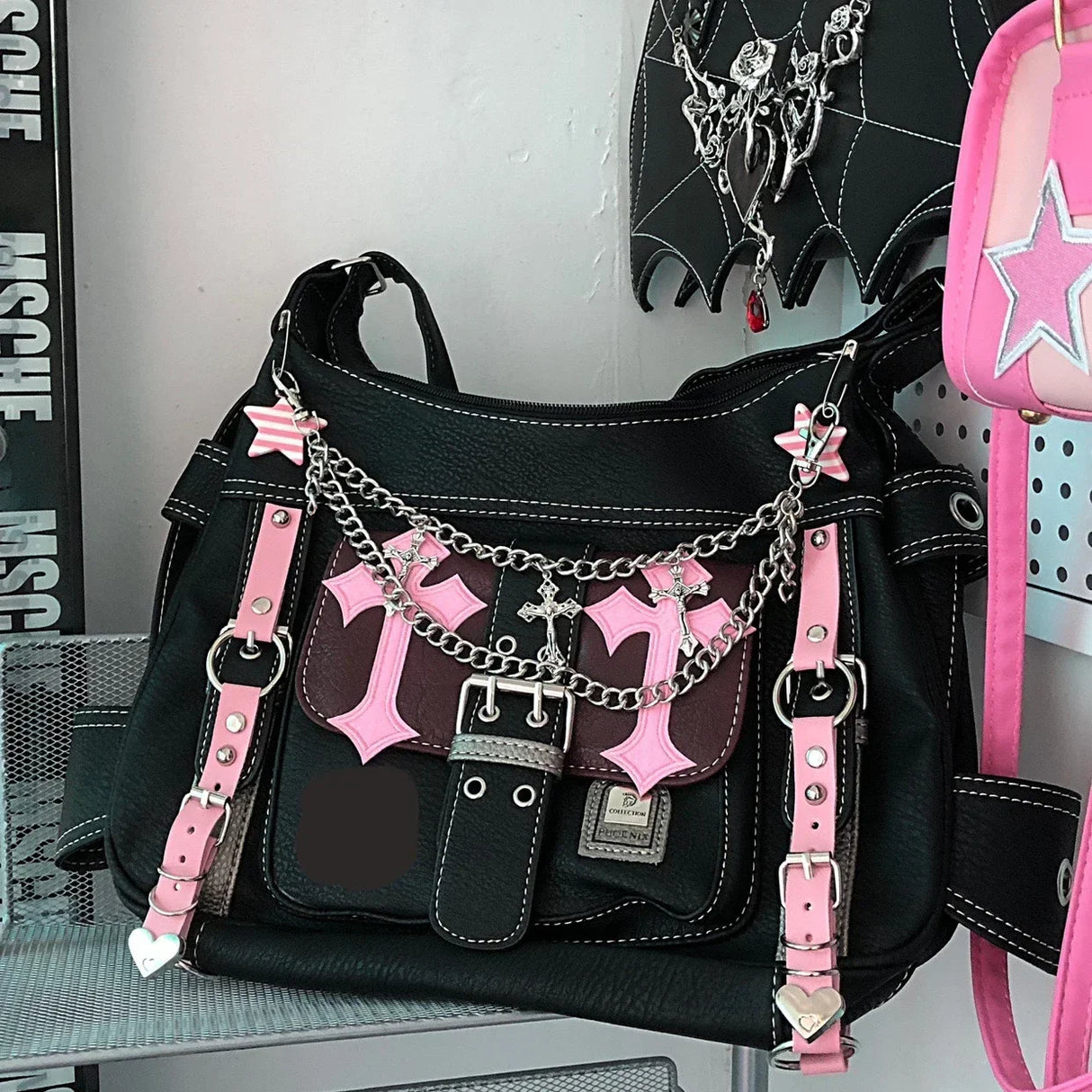 Sanrio Hello Kitty Gothic Girl Retro Women Crossbody