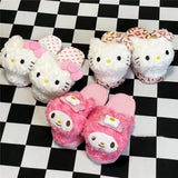 Sanrio HelloKitty Melody Kuromi Kawaii Plush Toys Slipper