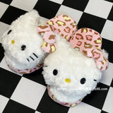 Sanrio HelloKitty Melody Kuromi Kawaii Plush Toys Slipper