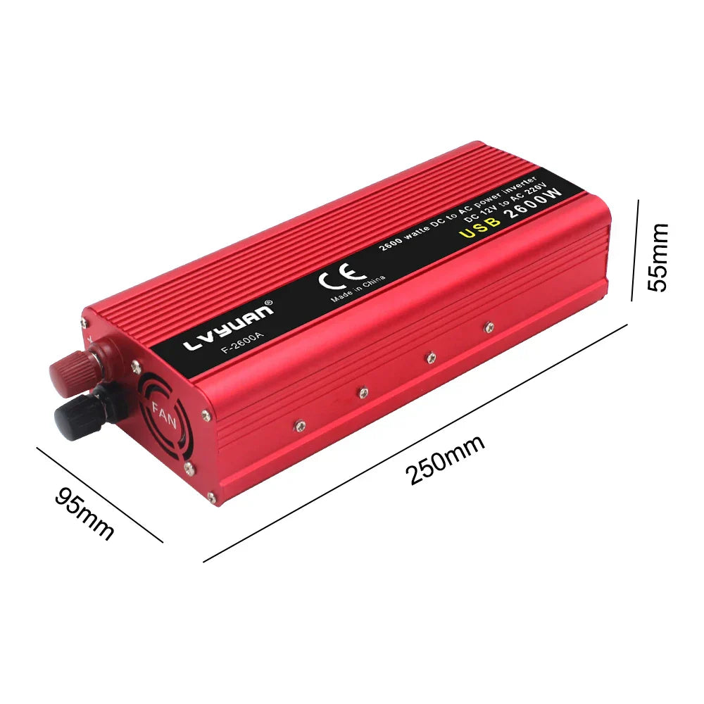 2600W Inverter 12V to 220V 230V voltage converter