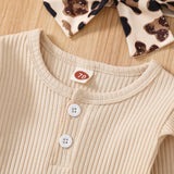 Citgeett Autumn Infant Baby Girls Jumpsuit Solid Color