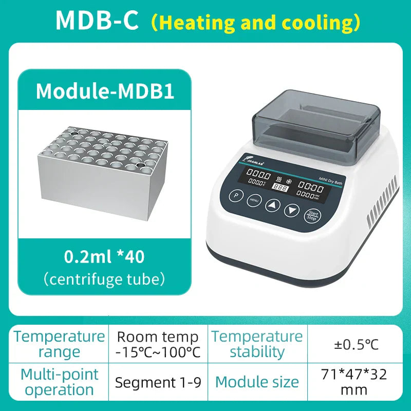 JOANLAB Portable Mini Thermostatic Dry Bath Incubator Lab