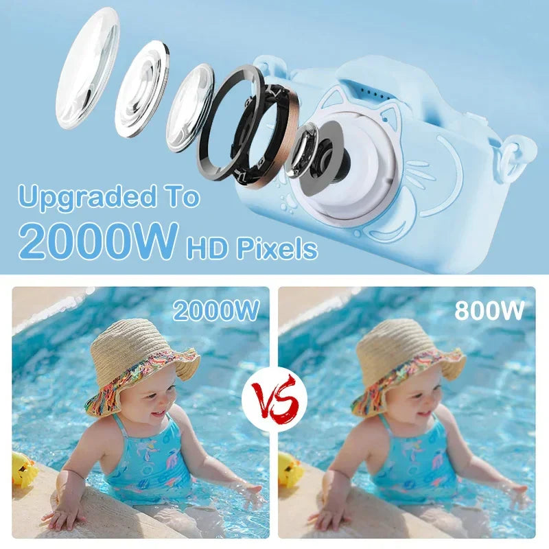Children's Camera 2 Inch Dual Camera 1080P HD