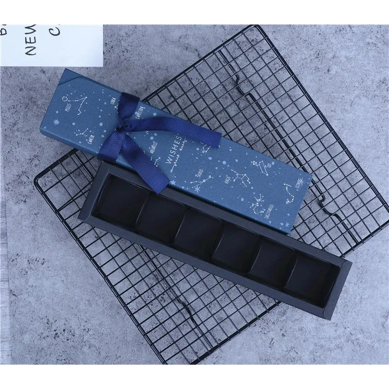 10pcs Blue Chocolate Box Packaging With Insert Dessert