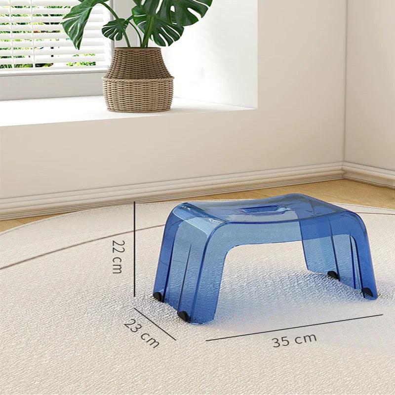 Household Living Room Tea Table Transparent Low Stool