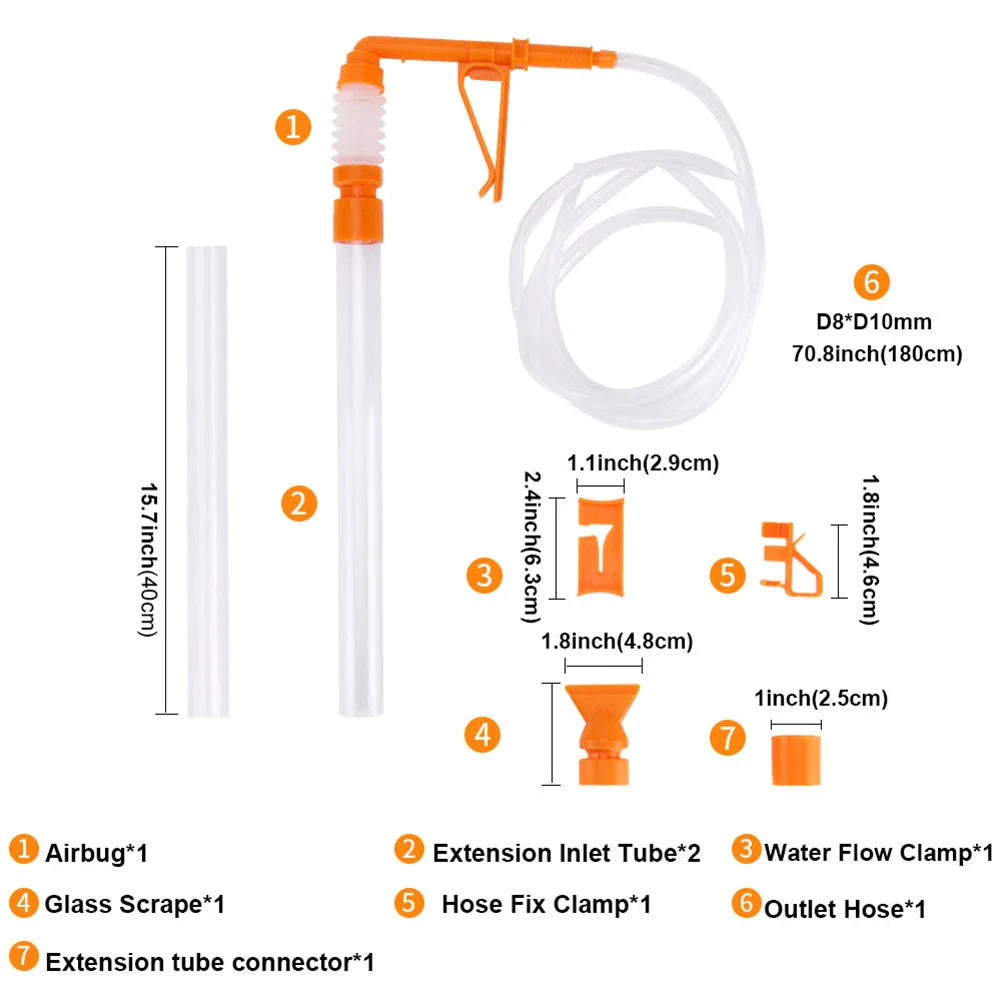 Aquarium Gravel Cleaner Fish Tank Cleaner Vacuum Regulating