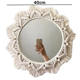 Macrame Wall Mirror Boho Round Mirrors Art Home