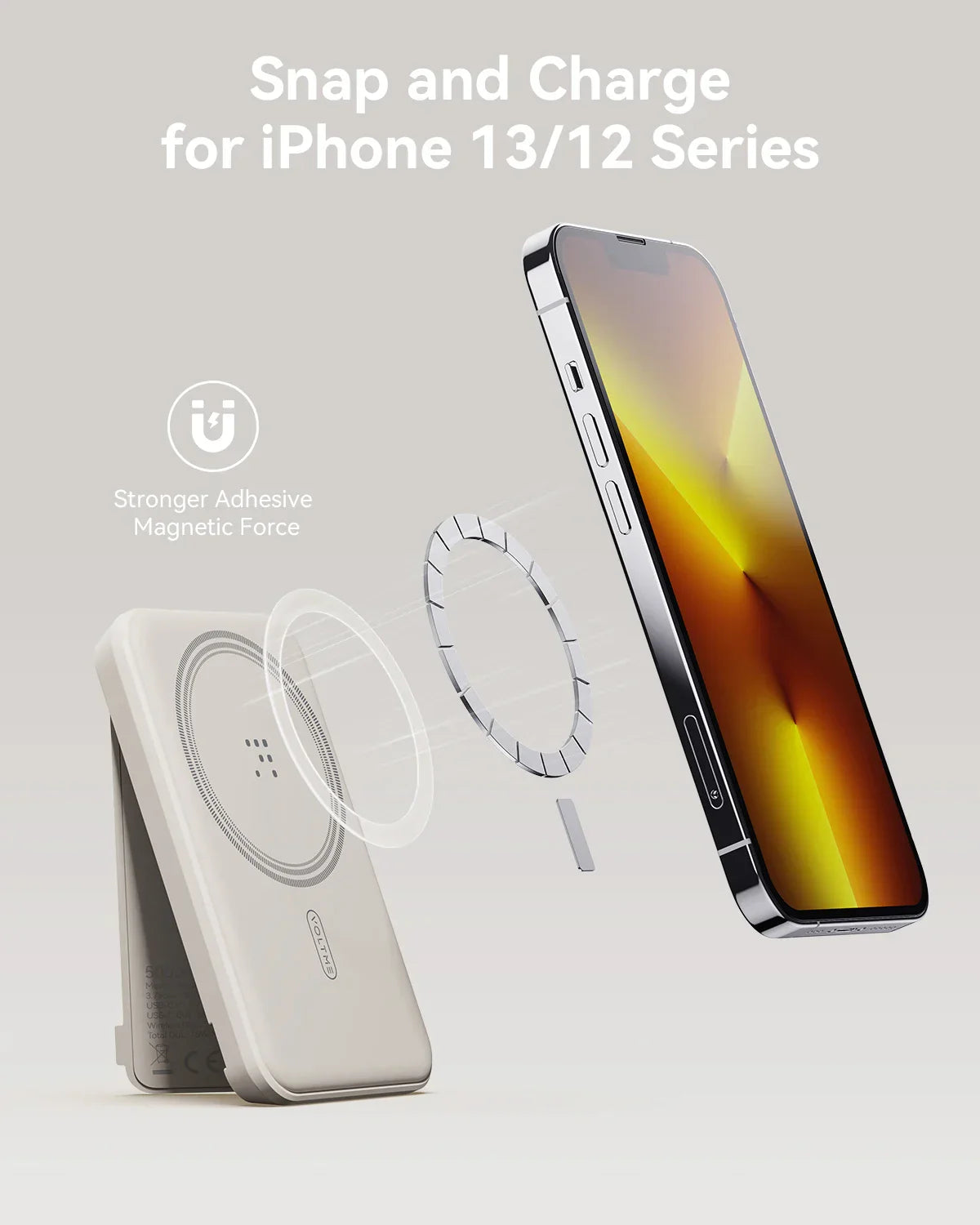 VOLTME Magpak Power Bank 5000mAh 15W Wireless Phone