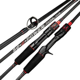 3 Tips Bass Fishing Rod Carbon Fiber Spinning/Casting