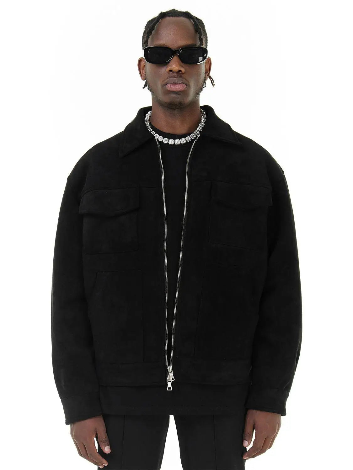 Vintage High Street Suede Material Crock Jacket With