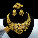 ANIID Indian 24K Gold Color Necklace Set For