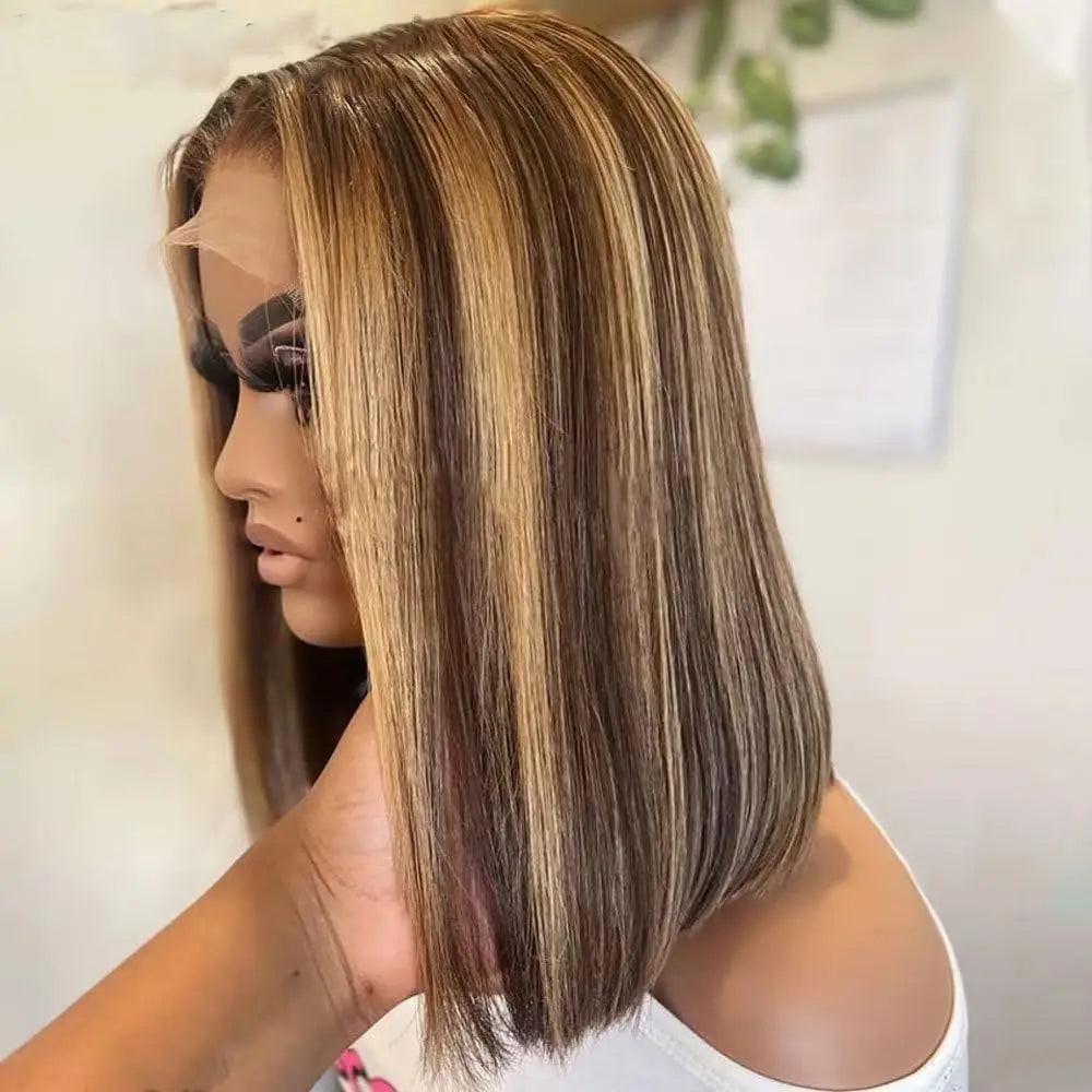 ISHINE 13x5x1 Highlight Straight Bob Wig Lace Front