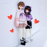 BJD Doll Clothes Cute Cat small bell Sweater Hoodie Jacket