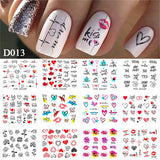 12 Designs Nail Stickers Set Mixed Floral Geometric