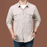 Plain Shirt New Spring Autumn Men's Cargo Hiking