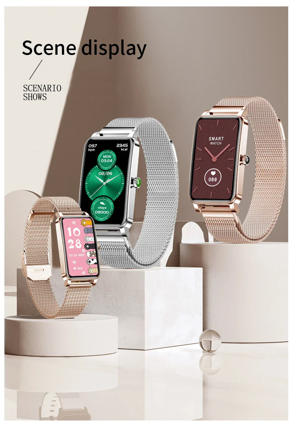 Smart Watch ZX19 Fashion Sports Watch Fitness Tracker