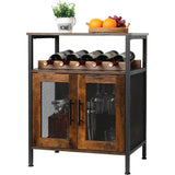 Wine Bar Rack Cabinet with Detachable Wine Rack