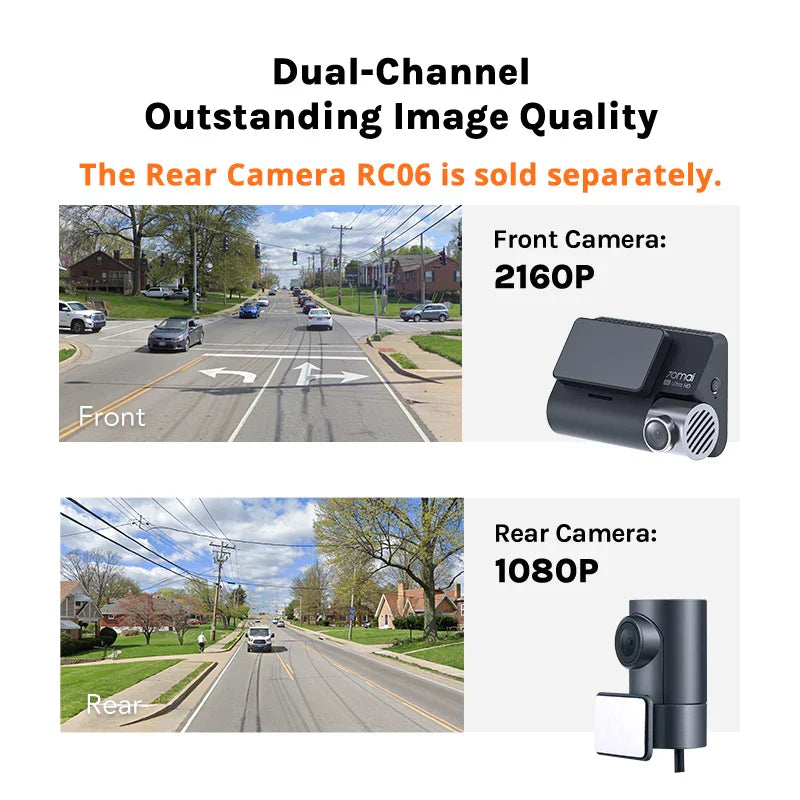 70mai A800S 4K Car DVR with 24H Parking Monitor