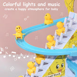 Kids Electric Small Duck Climbing Stairs Toy DIY