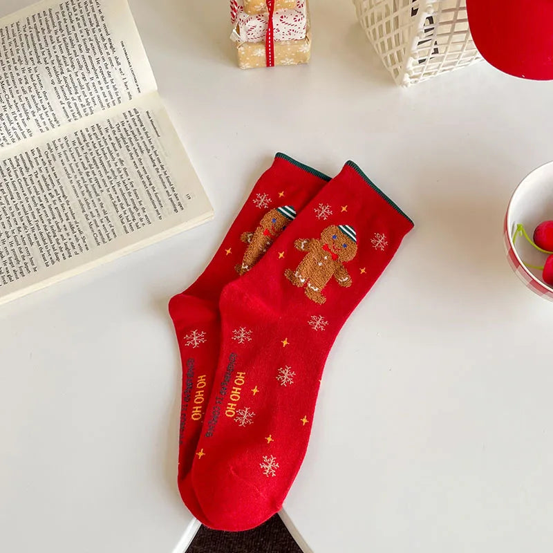 4 Pairs/Lot Children Girls Socks Christmas Socks For