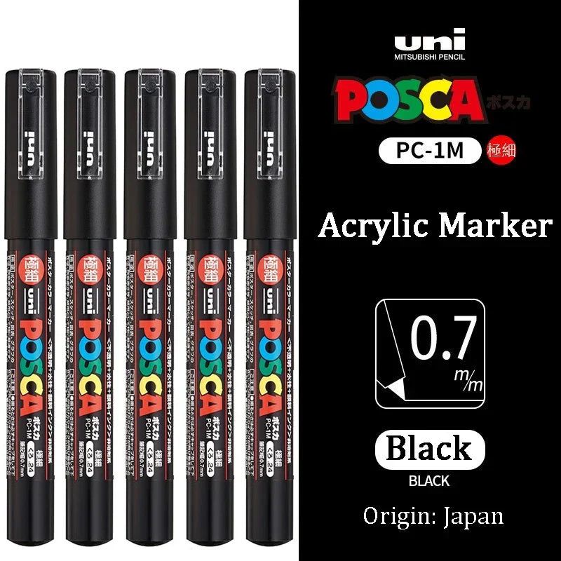 Uni Marker Pen, PC-3M Acrylic posca marcadores permanent