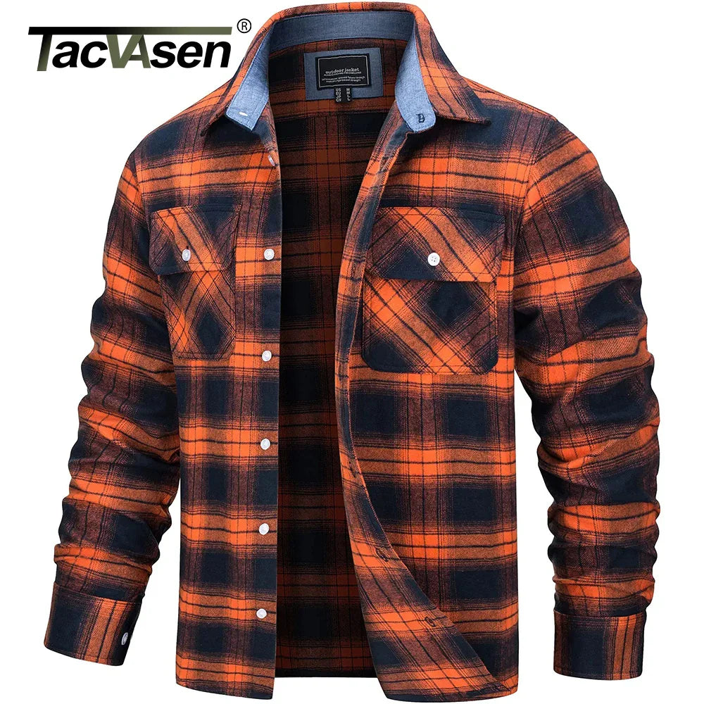 TACVASEN Oversize Lightweight Shirt Jacket Button Down Cotton