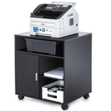 Printer Stand with Storage Adjustable Shelves, Wood Mobile
