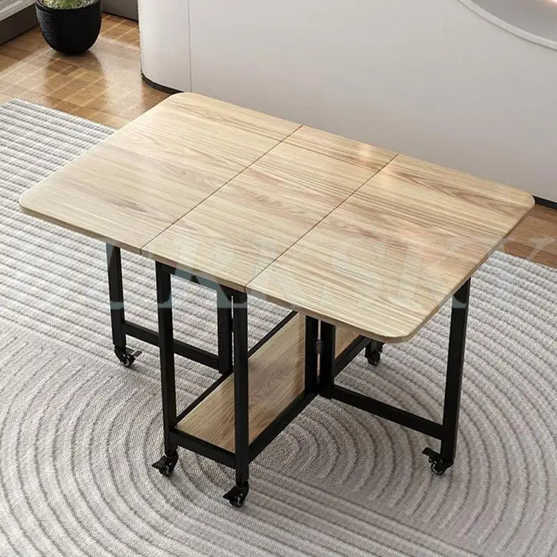 Table Folding Dining table Movable Table Set Dining