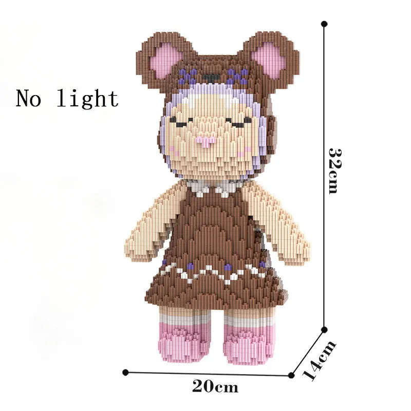 Cartoon Mini Love Violent Bear Bearbrick Colour Model
