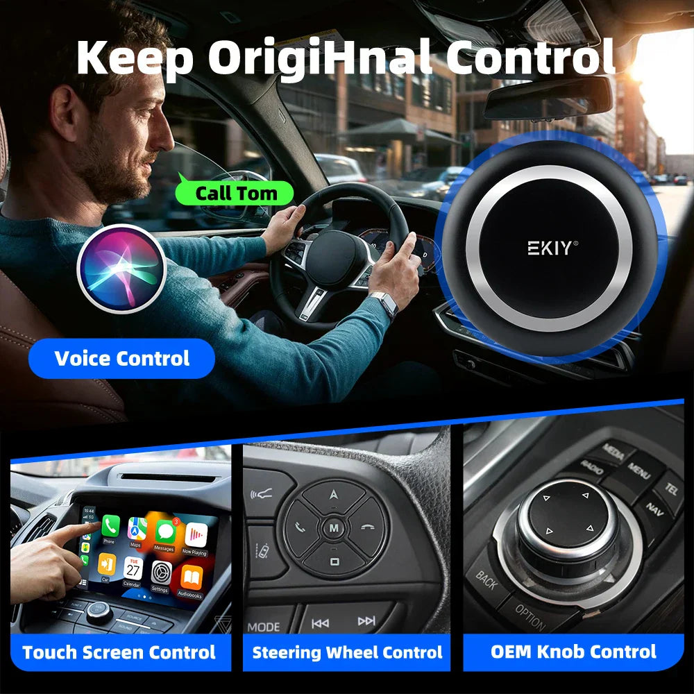 EKIY CarPlay Tv Box Android 13 4GB 64GB