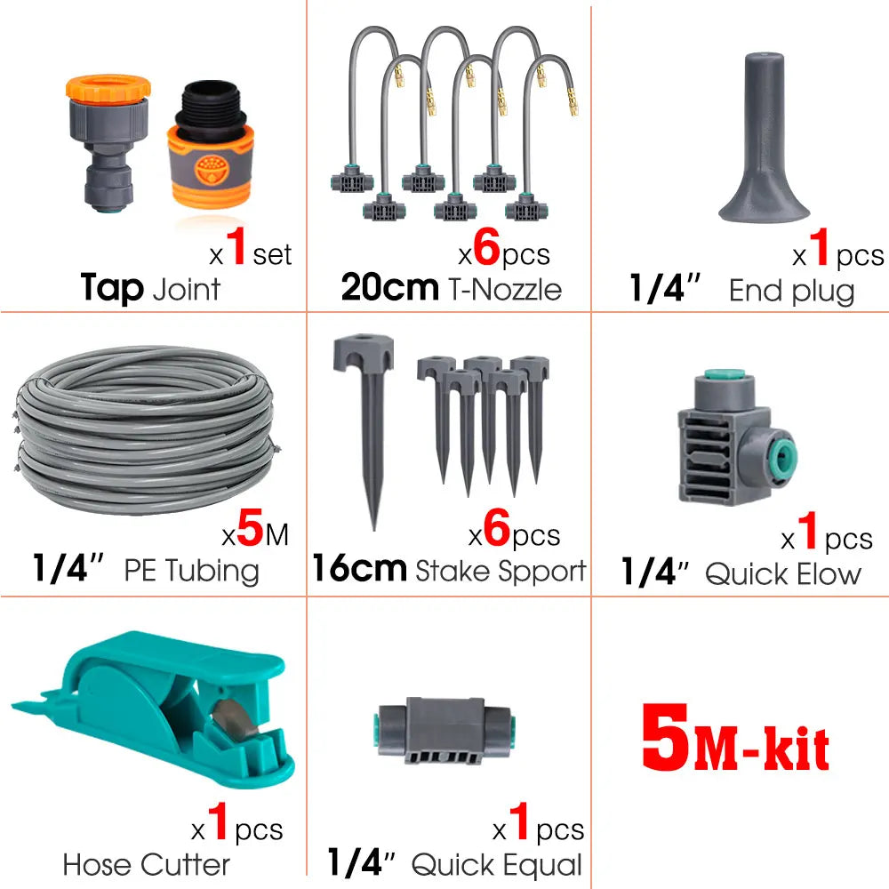 30-5M 360° Brass Spray Nozzle Watering Kit