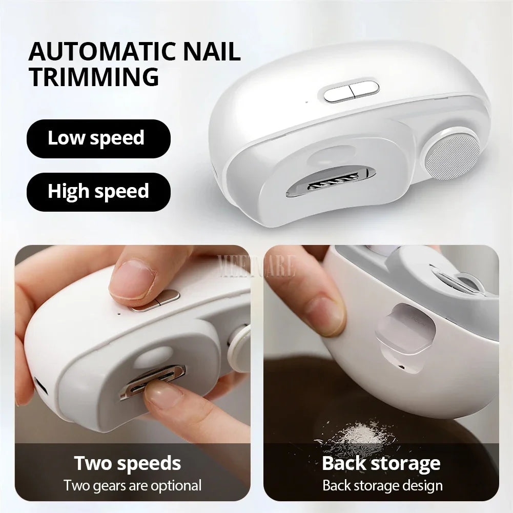 Wireless Nail Clipper 2 in1 Grinding and Polish