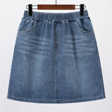 Mini Denim Skirt Plus Size Women Clothing Slim