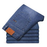 Summer Men's Thin Loose Jeans Classic Straight Gray