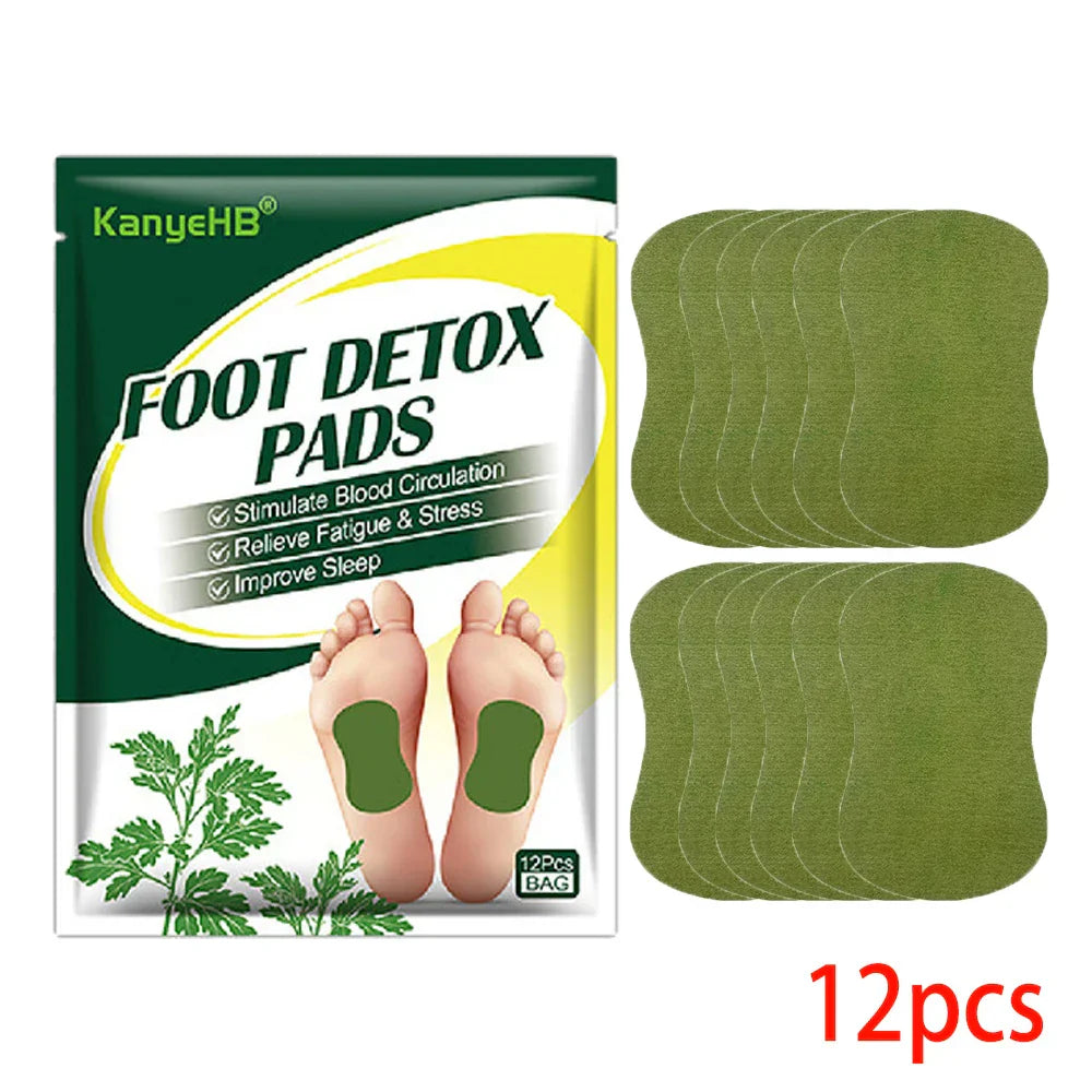 60/12PCS Detox Foot Patches Pads Natural Herbal Wormwood