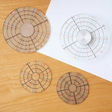 Pottery Acrylic Circle Bisection Line Ruler Trimming Center