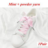 1 Pair Silk Shoe Laces Satin Ribbon Flat