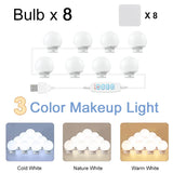 LED Detachable Bulbs Professional Makeup Mirror Lamp USB