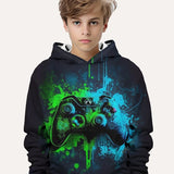 Fashion Color Block Gamepad 3d Print Cute&cozy Hoodie