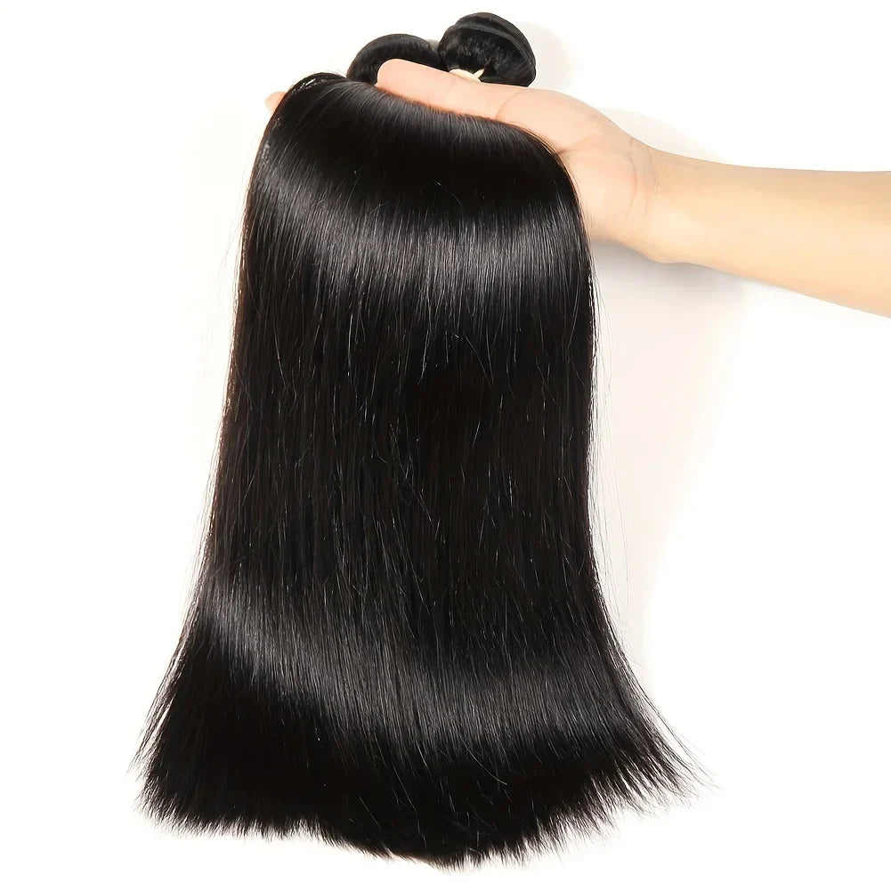 SPARK 12A Brazilian Straight Human Hair Extension 1B