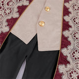 Men Double Long Coat Mens Long Steampunks Embroidered