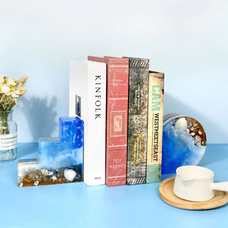 DIY Crystal Epoxy Resin Mold Bookend Silicone Mold