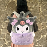 New Sanrio Cute Cartoon Plush Backpack Kuromi Large