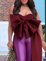 LW Plus Size top Off The Shoulder Bow