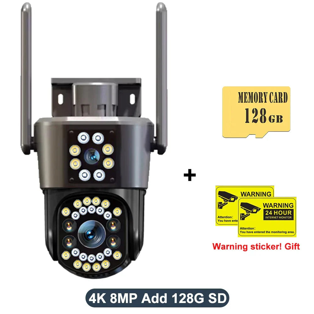 6K 12MP WIFI IP Outdoor Camera 8X Zoom