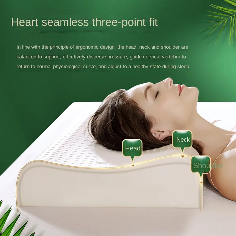 TAIHI Thailand Latex Pillow For Neck Pain Protect
